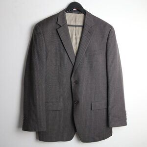 Michael Kors 100% Wool Classic Single Breasted Men's Brown Blazer Coat Size 42R
